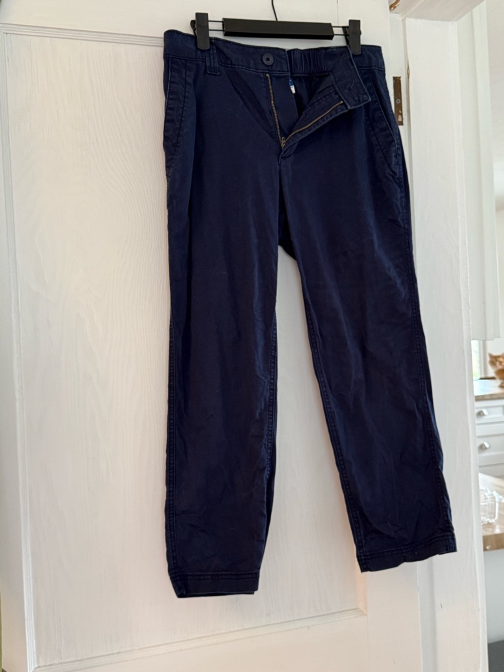 Navy Women’s Casual Pants - Classic Straight Fit